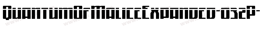 QuantumOfMaliceExpanded-032P字体转换