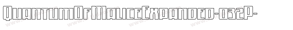 QuantumOfMaliceExpanded-032P字体转换