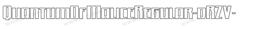 QuantumOfMaliceRegular-dRZV字体转换