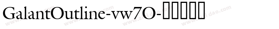 GalantOutline-vw7O字体转换