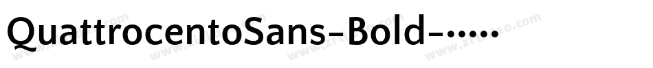 QuattrocentoSans-Bold字体转换