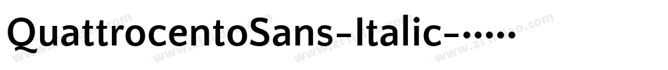 QuattrocentoSans-Italic字体转换