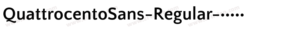 QuattrocentoSans-Regular字体转换