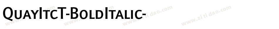 QuayItcT-BoldItalic字体转换