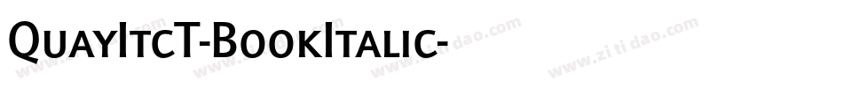 QuayItcT-BookItalic字体转换
