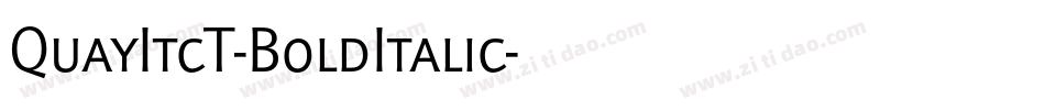QuayItcT-BoldItalic字体转换