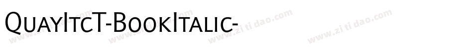 QuayItcT-BookItalic字体转换