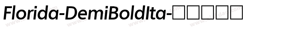Florida-DemiBoldIta字体转换