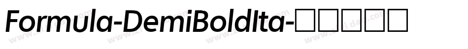 Formula-DemiBoldIta字体转换