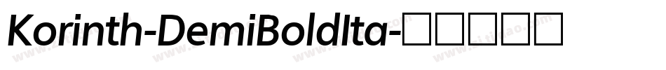 Korinth-DemiBoldIta字体转换