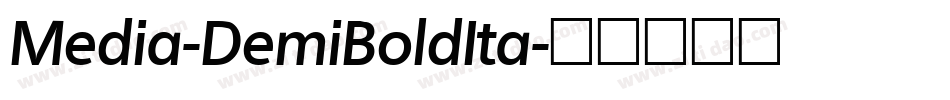 Media-DemiBoldIta字体转换