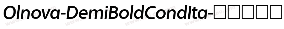 Olnova-DemiBoldCondIta字体转换