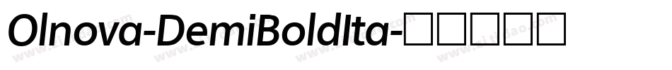 Olnova-DemiBoldIta字体转换
