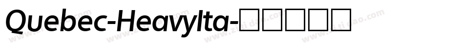Quebec-HeavyIta字体转换
