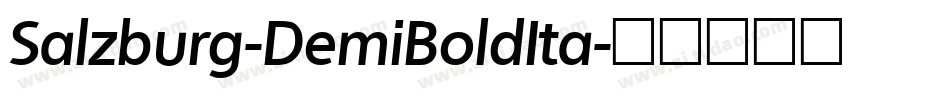 Salzburg-DemiBoldIta字体转换