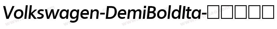 Volkswagen-DemiBoldIta字体转换