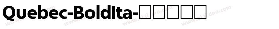 Quebec-BoldIta字体转换