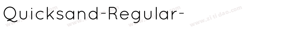 Quicksand-Regular字体转换