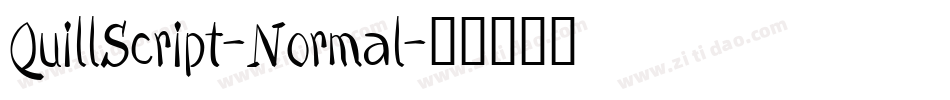 QuillScript-Normal字体转换