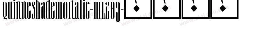QuinneshademoItalic-mL209字体转换