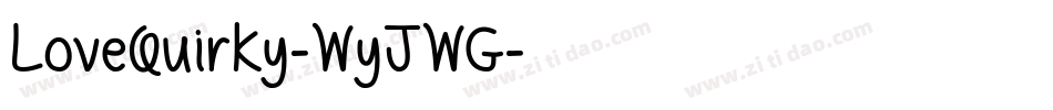 LoveQuirky-WyJWG字体转换