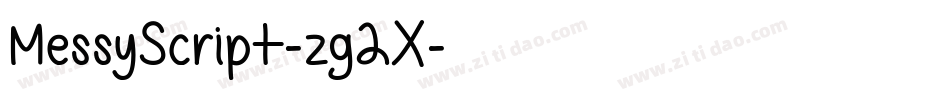 MessyScript-zg2X字体转换