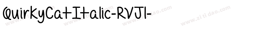 QuirkyCatItalic-RVJl字体转换