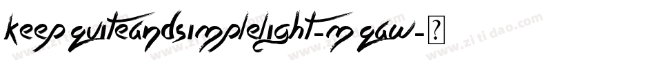 KeepQuiteAndSimpleLight-MqAw字体转换