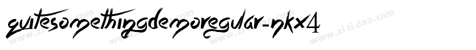 QuiteSomethingDemoRegular-nKx4字体转换