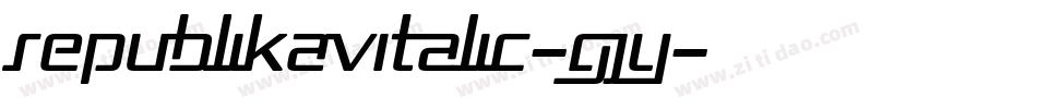RepublikaVItalic-gJY字体转换