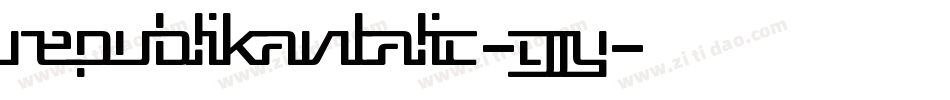 RepublikaVItalic-gJY字体转换