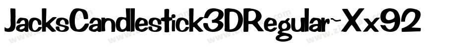 JacksCandlestick3DRegular-Xx92字体转换