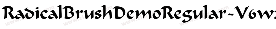 RadicalBrushDemoRegular-V6wx字体转换