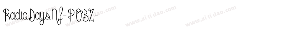 RadioDaysNf-POBZ字体转换