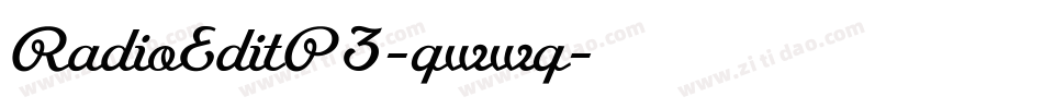 RadioEditP3-qwwq字体转换