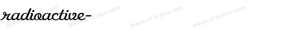 radioactive字体转换