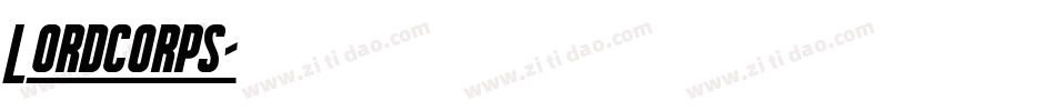 Lordcorps字体转换