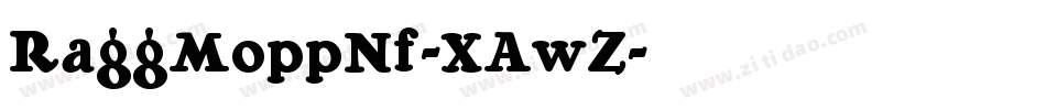 RaggMoppNf-XAwZ字体转换