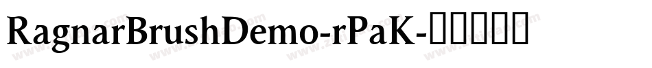 RagnarBrushDemo-rPaK字体转换