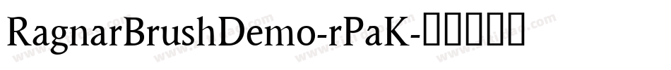 RagnarBrushDemo-rPaK字体转换
