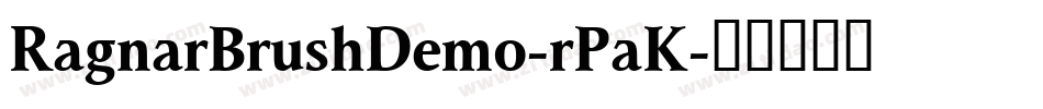 RagnarBrushDemo-rPaK字体转换