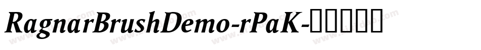 RagnarBrushDemo-rPaK字体转换