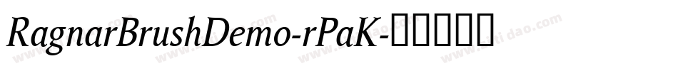 RagnarBrushDemo-rPaK字体转换