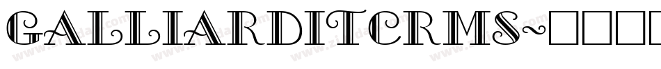 GalliardITCRmS字体转换