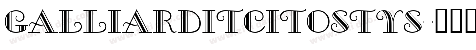 GalliardITCItOStyS字体转换