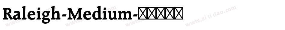 Raleigh-Medium字体转换