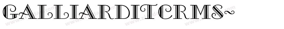 GalliardITCRmS字体转换