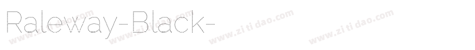 Raleway-Black字体转换