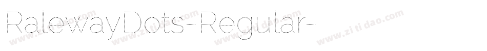 RalewayDots-Regular字体转换