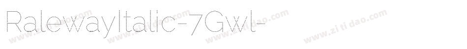 RalewayItalic-7Gwl字体转换